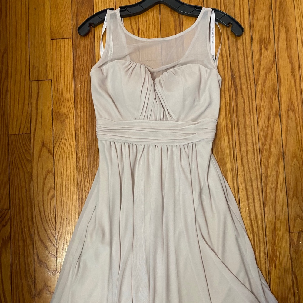 Short Mesh Dress with Sweetheart Illusion Neckline